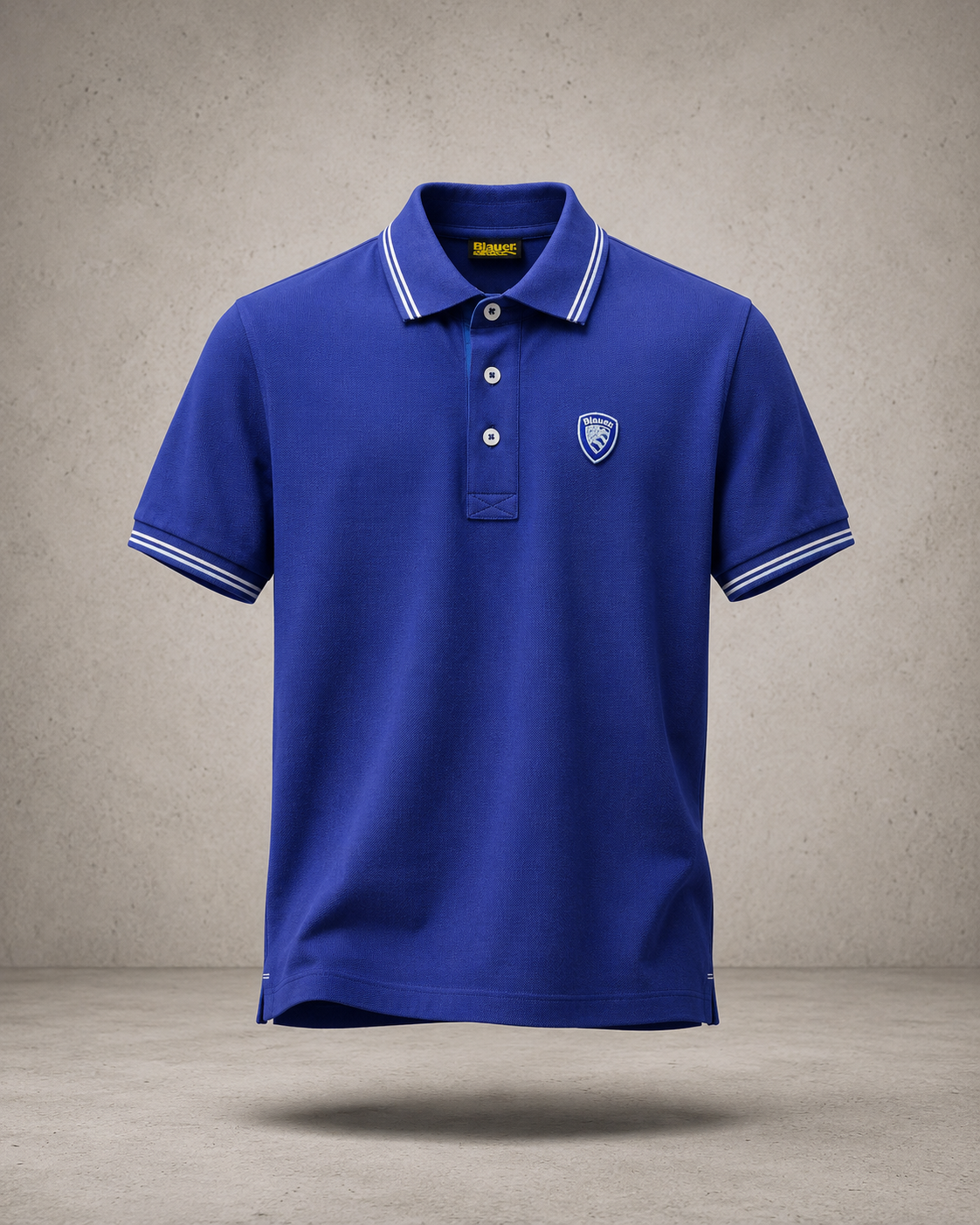Blauer — Polo en Coton Piqué Bleu Roi